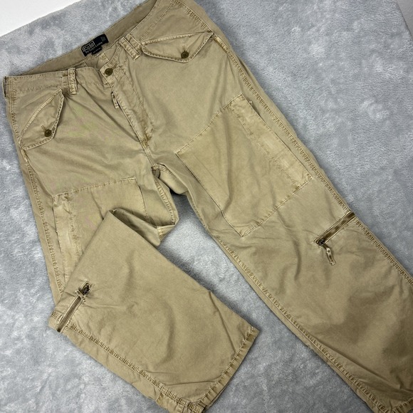 Polo Ralph Lauren Other - Vtg Polo Ralph Lauren Paratrooper Military Cargo Pants Mens 36 (36×29.5) Khaki
